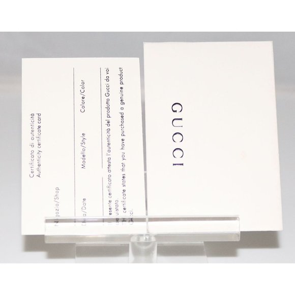 gucci bag warranty card